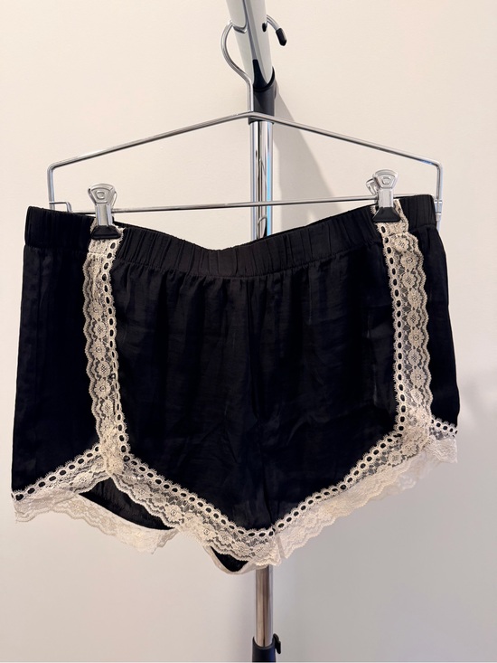 Urban Outfitters Pants - Urban Outfitters Black Shorts with Cream Lace Trim